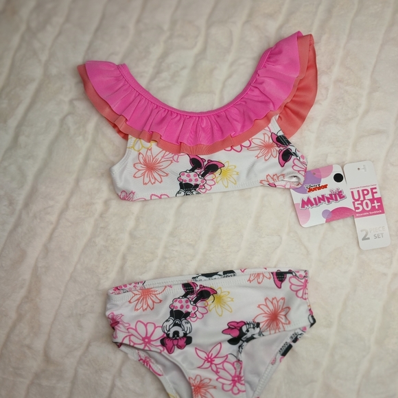 Disney Minnie Mouse 2-Piece Swimsuit | Toddler 2T | UPF 50+Description: - Picture 9 of 9